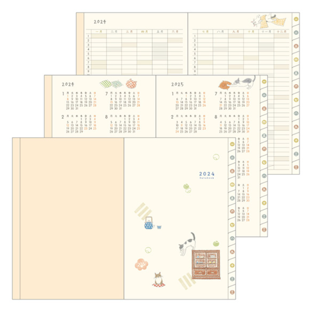 Midori 2024 B6 Pocket Diary: Cat