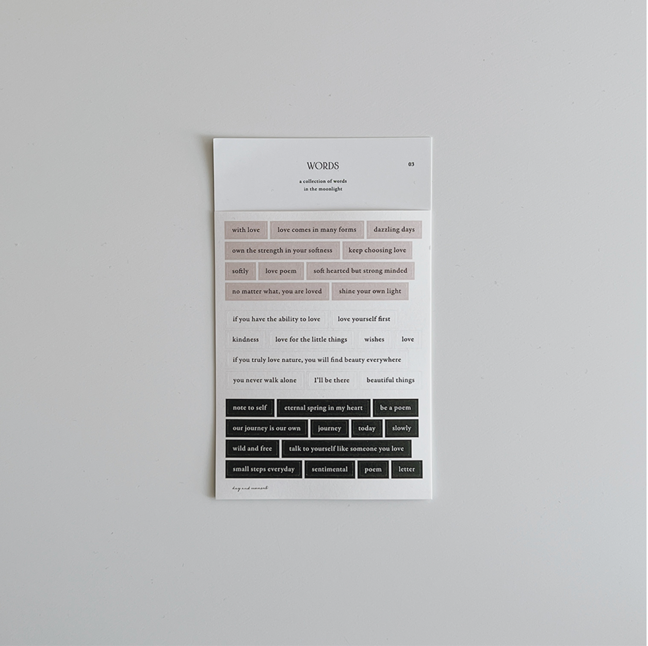 Day and Moment Word Stickers 3