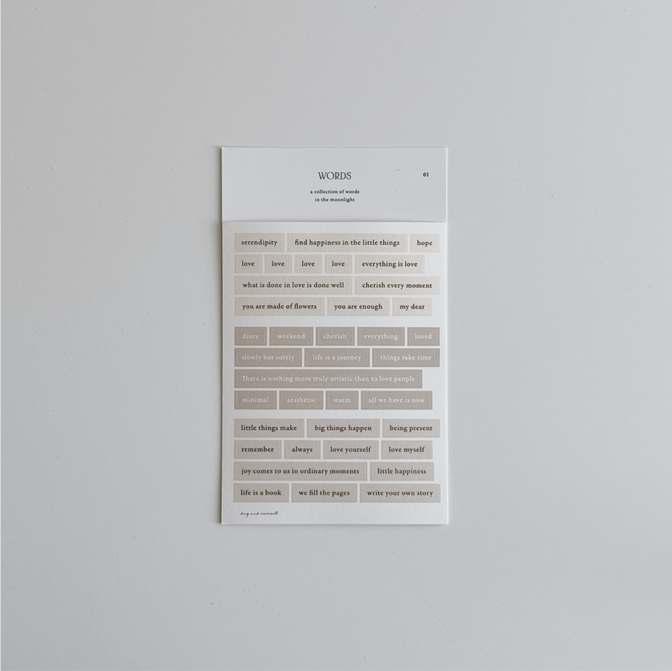 Day and Moment Word Stickers 1