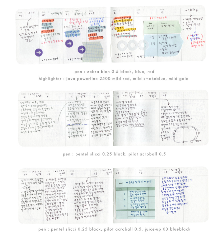 Analogue Keeper Handy Diary (2 types, 6 colours)