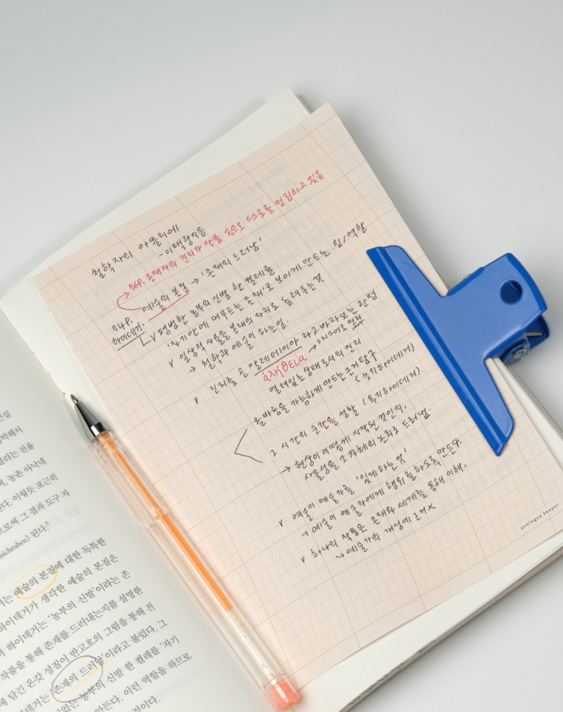Analogue Keeper Oval Grid Memo Pad (3 sizes)