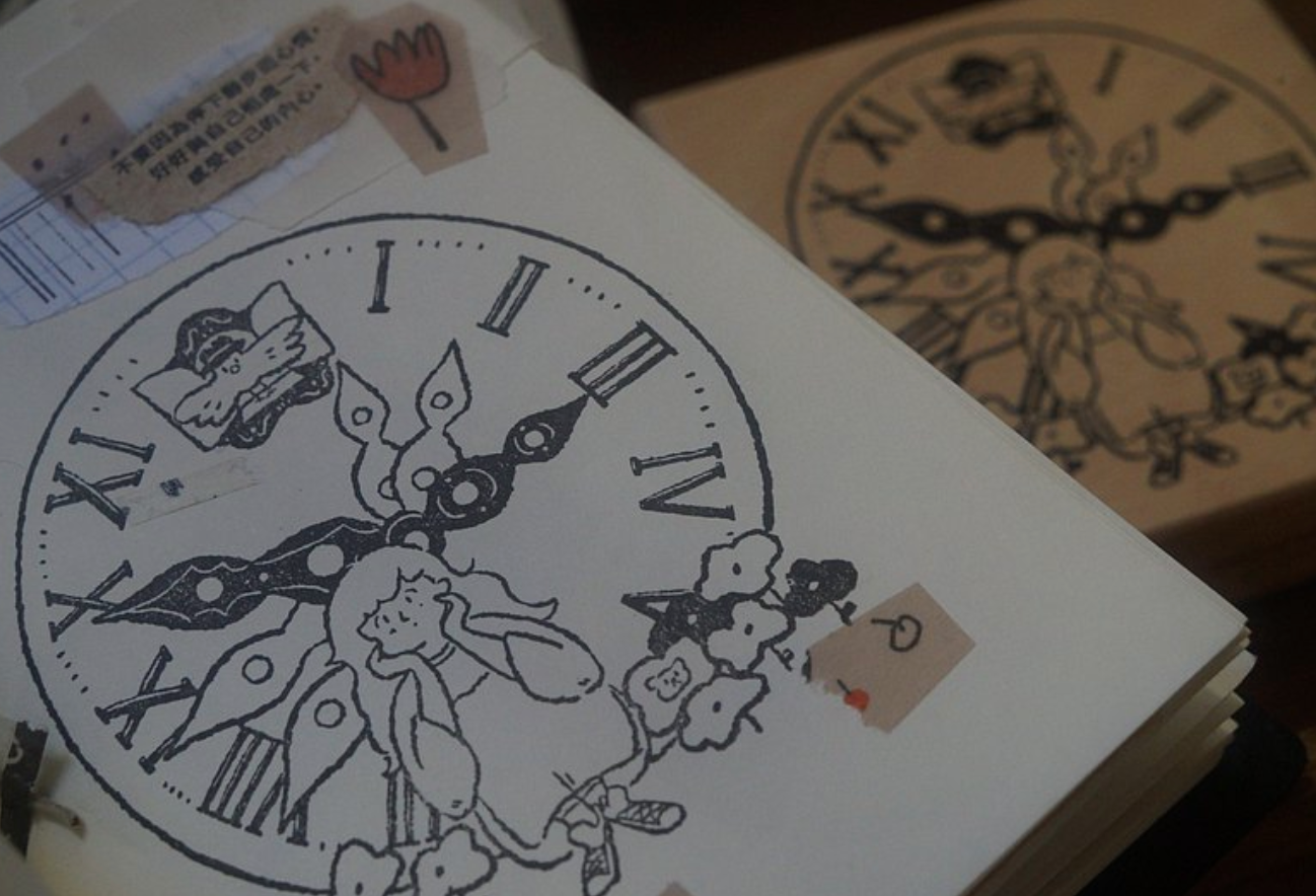 Yamadoro Clock Girl Rubber Stamp (2022 Creative Expo Special Edition)