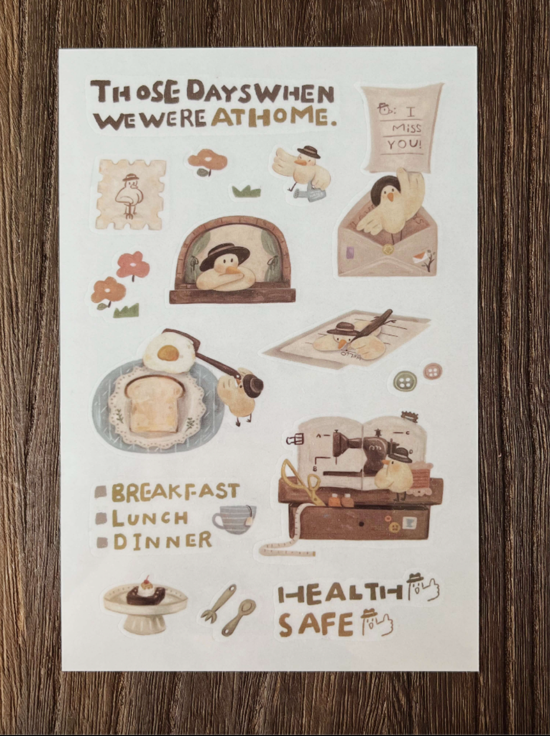 Yamadoro Mr Bird's Home Life Transfer Stickers