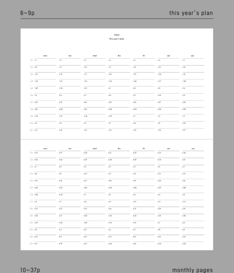 Analogue Keeper 2026 Diary: Monthly