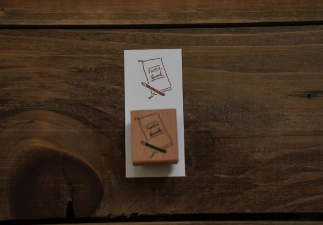 Ivy Snow Notebook Rubber Stamp