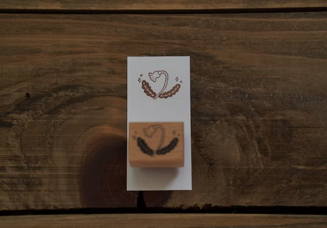 Ivy Snow Flower Rubber Stamp