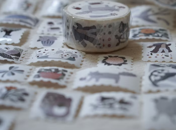 Ivy Snow Flowers, animals & a good day Paper Release Tape