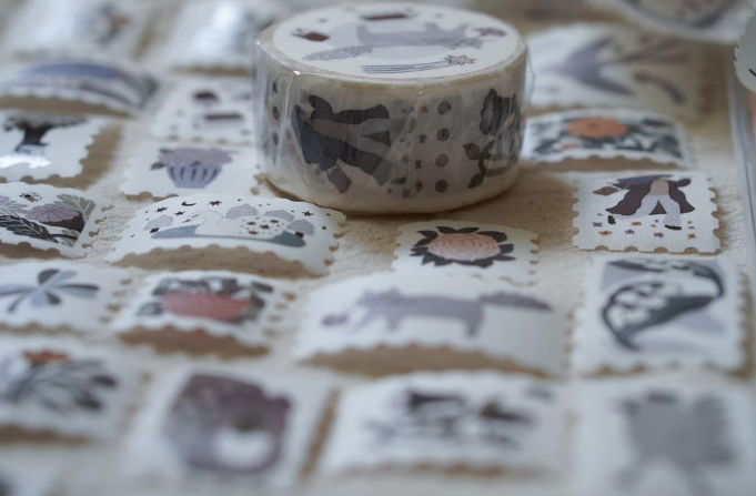 Ivy Snow Flowers, animals & a good day Paper Release Tape
