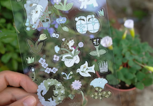 Misshoegg Flower Girl Transparent Stickers