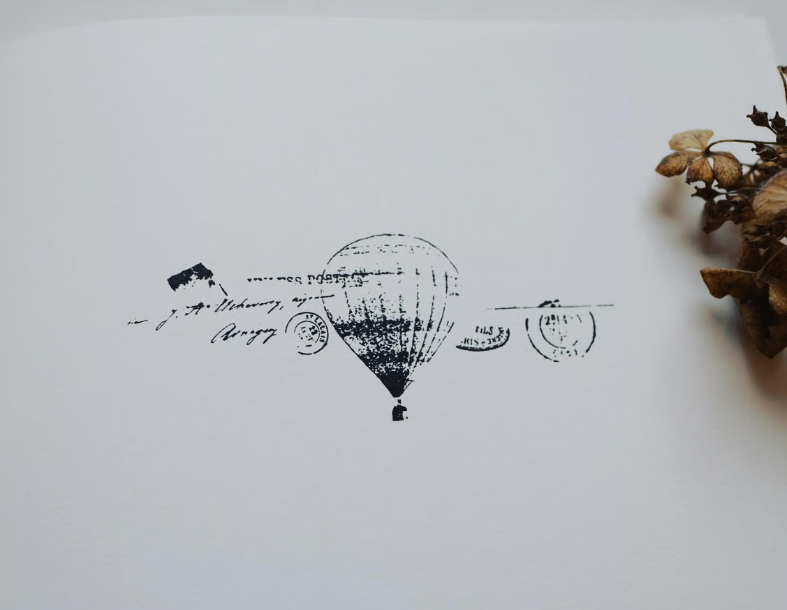 Yohaku Original Rubber Stamp-(S-074) Balloon