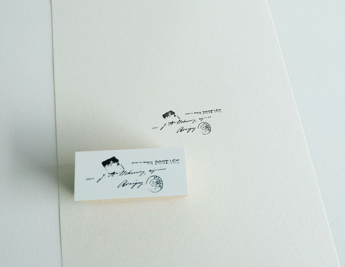 Yohaku Original Rubber Stamp-(S-075) Tegami