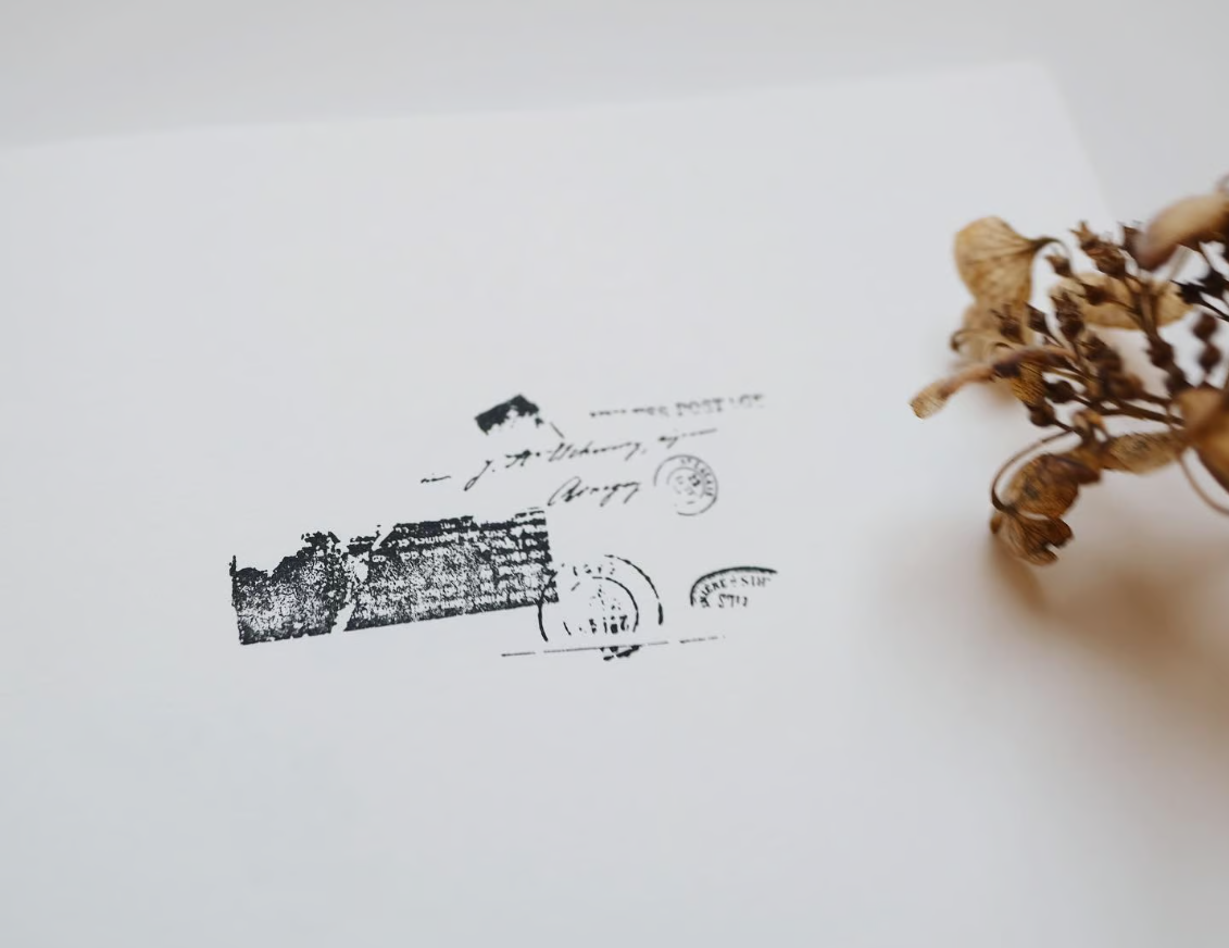 Yohaku Original Rubber Stamp-(S-076) Journal