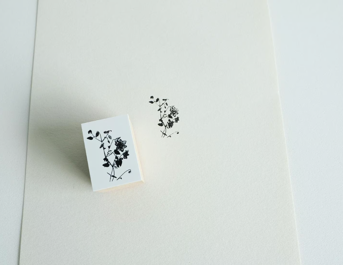 Yohaku Original Rubber Stamp-(S-078) Clematis