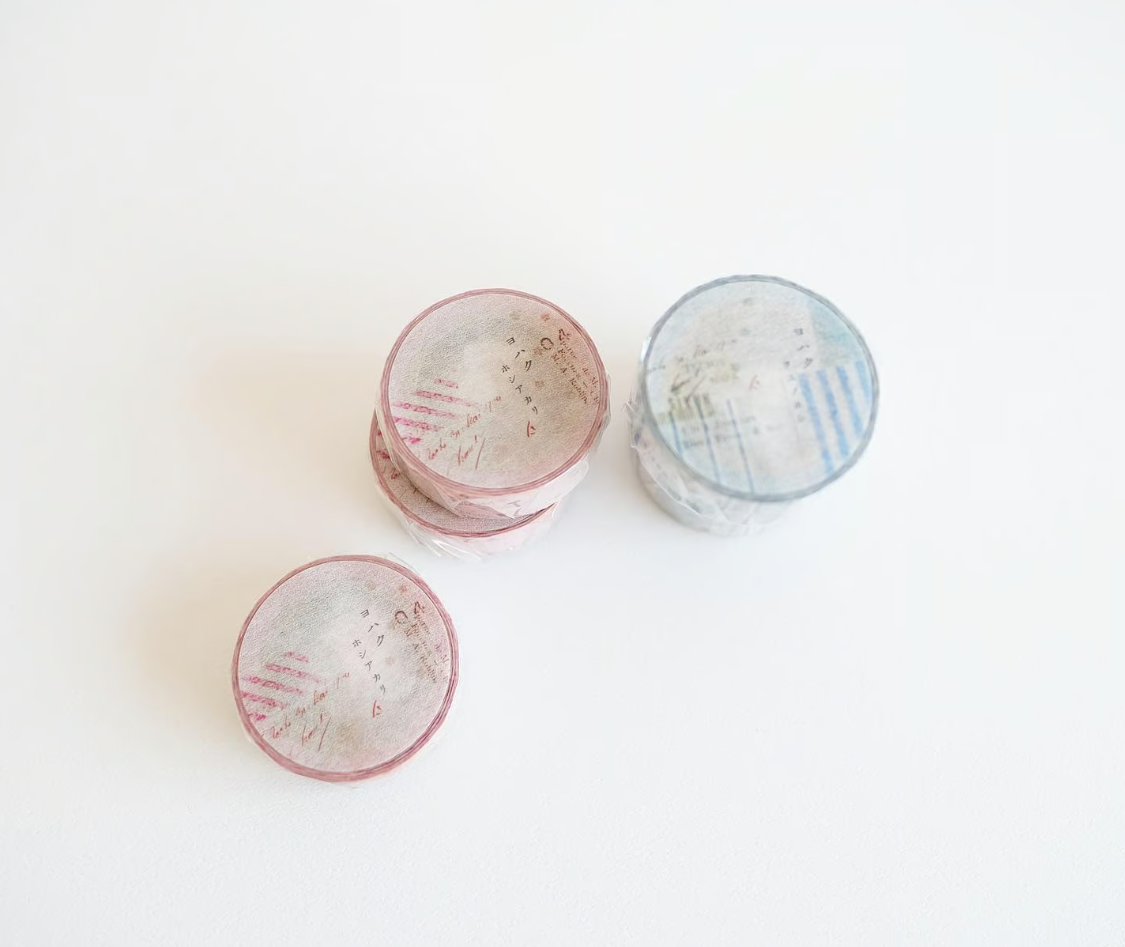Yohaku Original Washi Tape- (YC-019)Check & Stripe Winter Gift: Hoshiakari