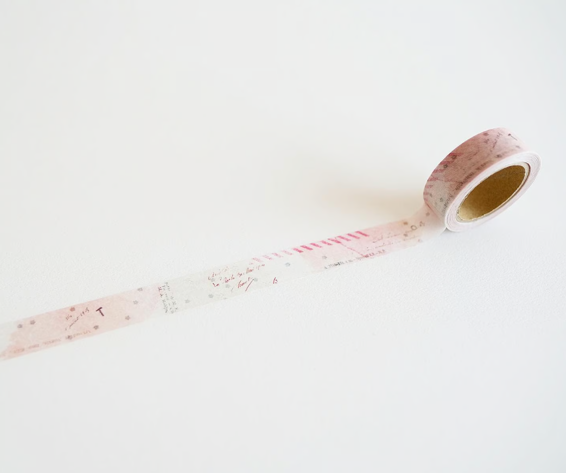 Yohaku Original Washi Tape- (YC-019)Check & Stripe Winter Gift: Hoshiakari