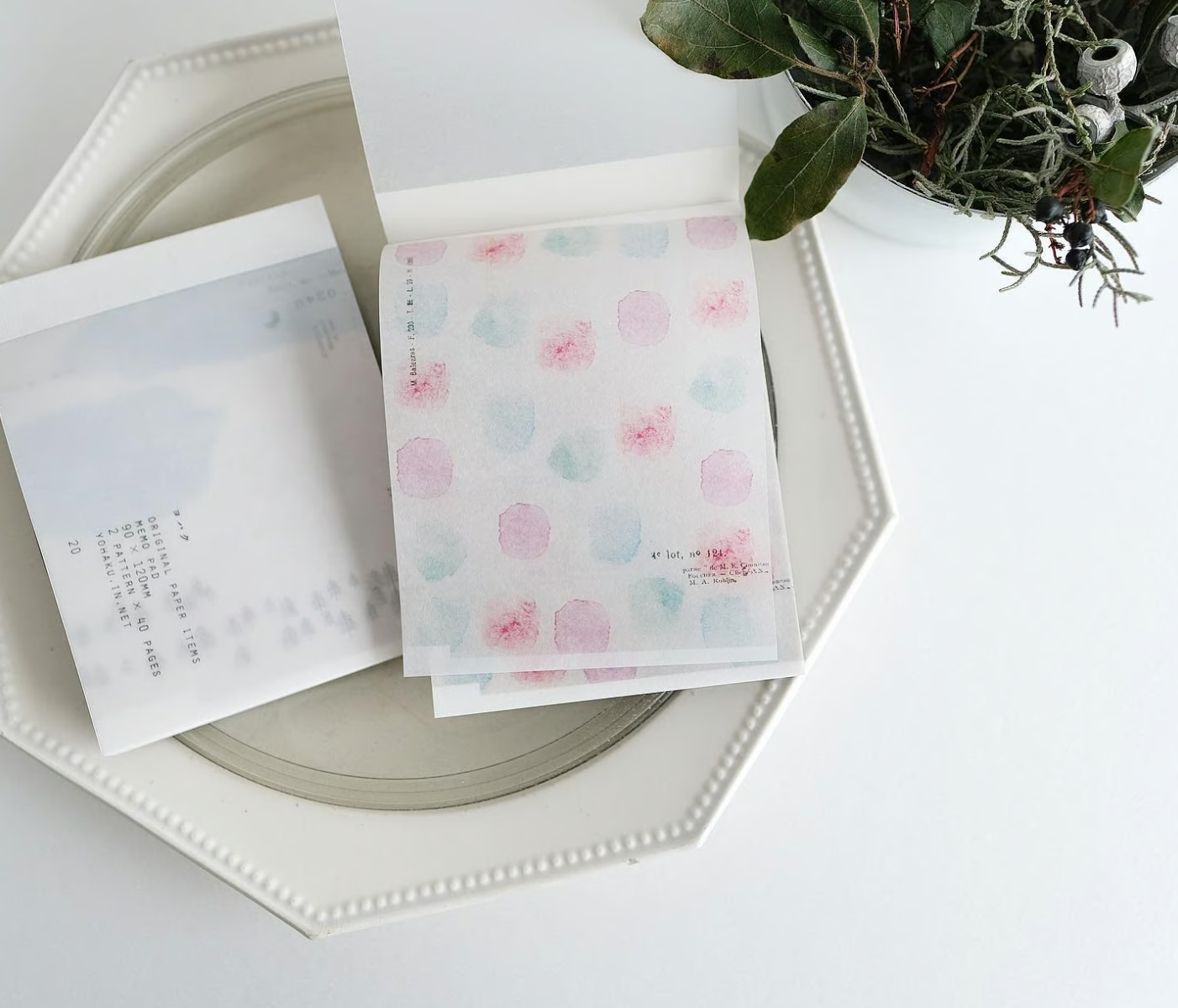 Yohaku Tracing Paper Memo Pad- (M-130) Palette