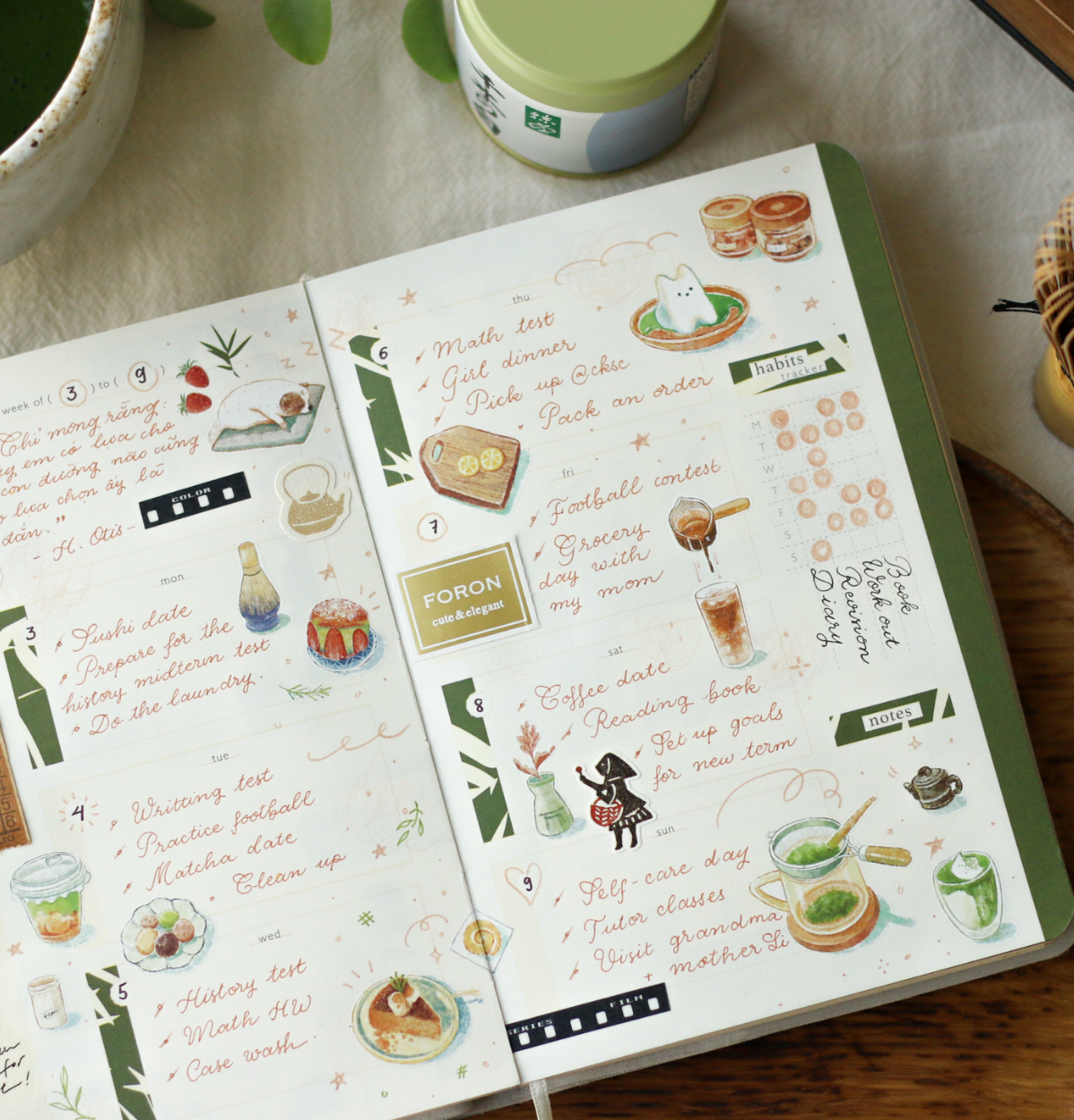 Matcha Garden Transfer Stickers
