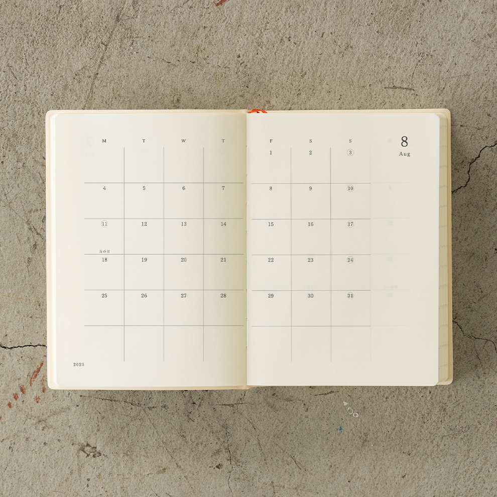 Midori 2025 MD 1 Day 1 Page Diary-A6
