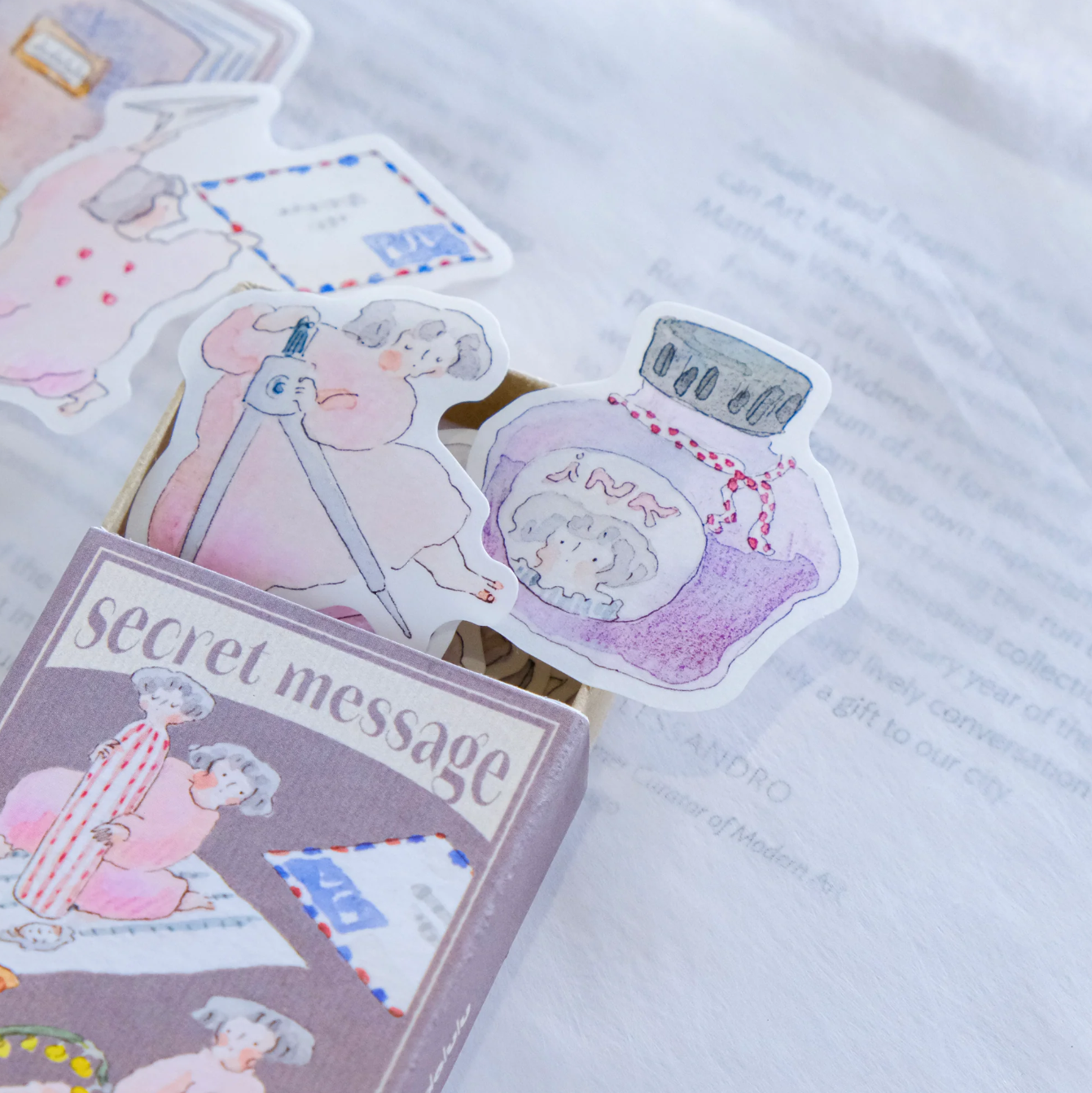 dodolulu Matchbox Flake Stickers: Secret Message