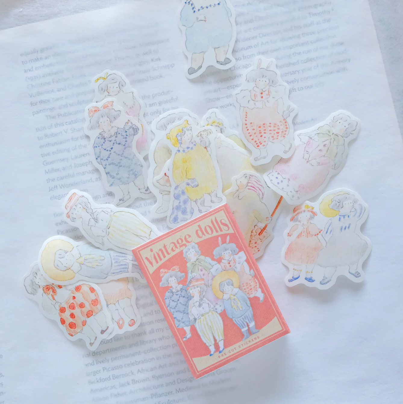 dodolulu Matchbox Flake Stickers: Vintage Dolls