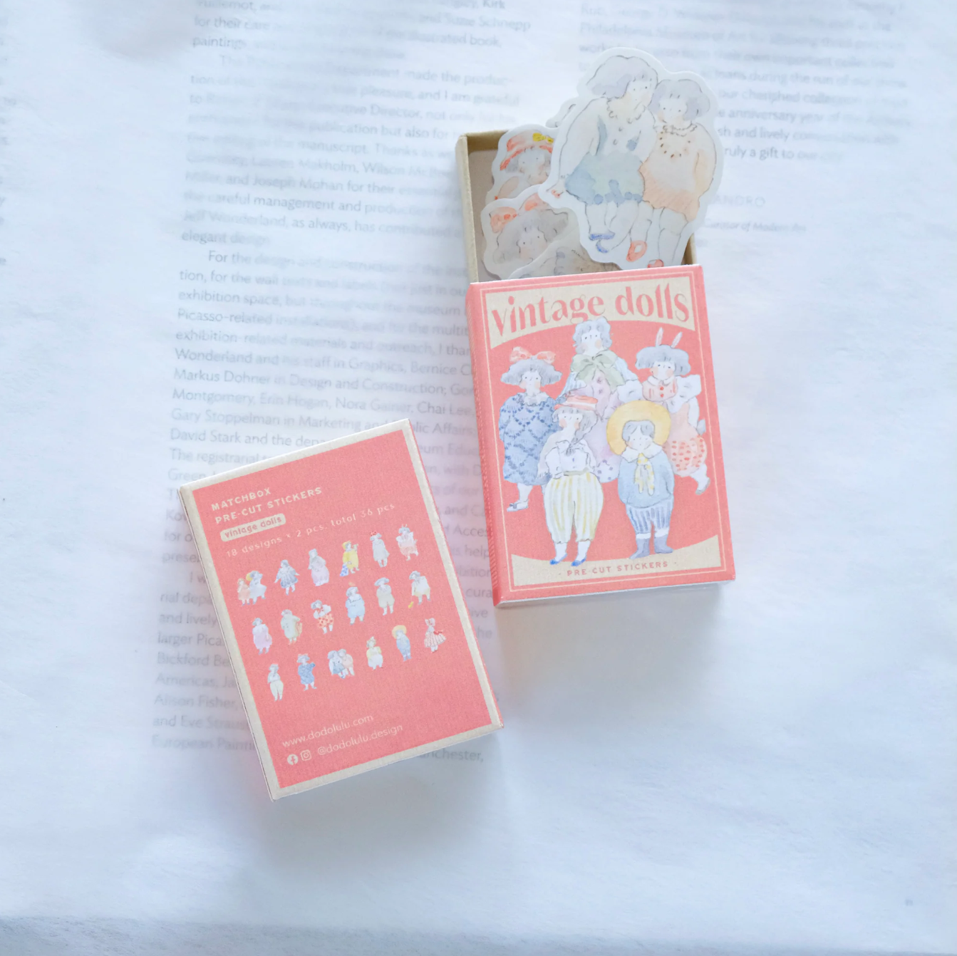 dodolulu Matchbox Flake Stickers: Vintage Dolls