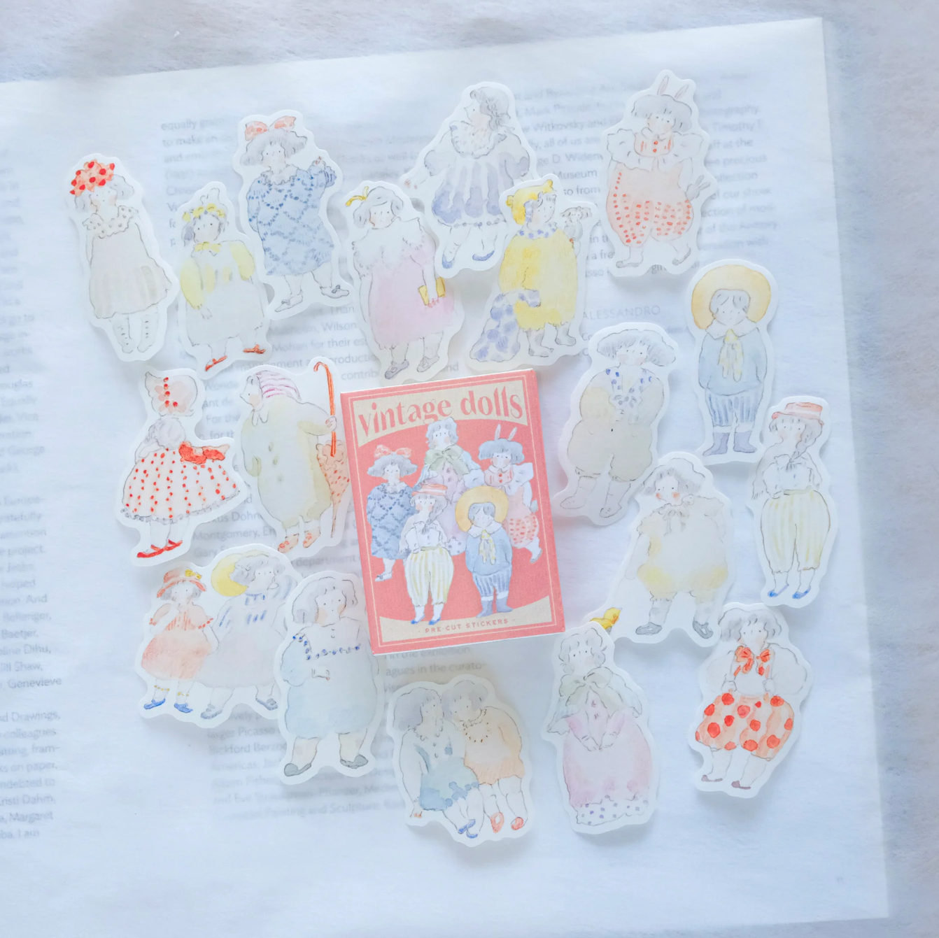 dodolulu Matchbox Flake Stickers: Vintage Dolls