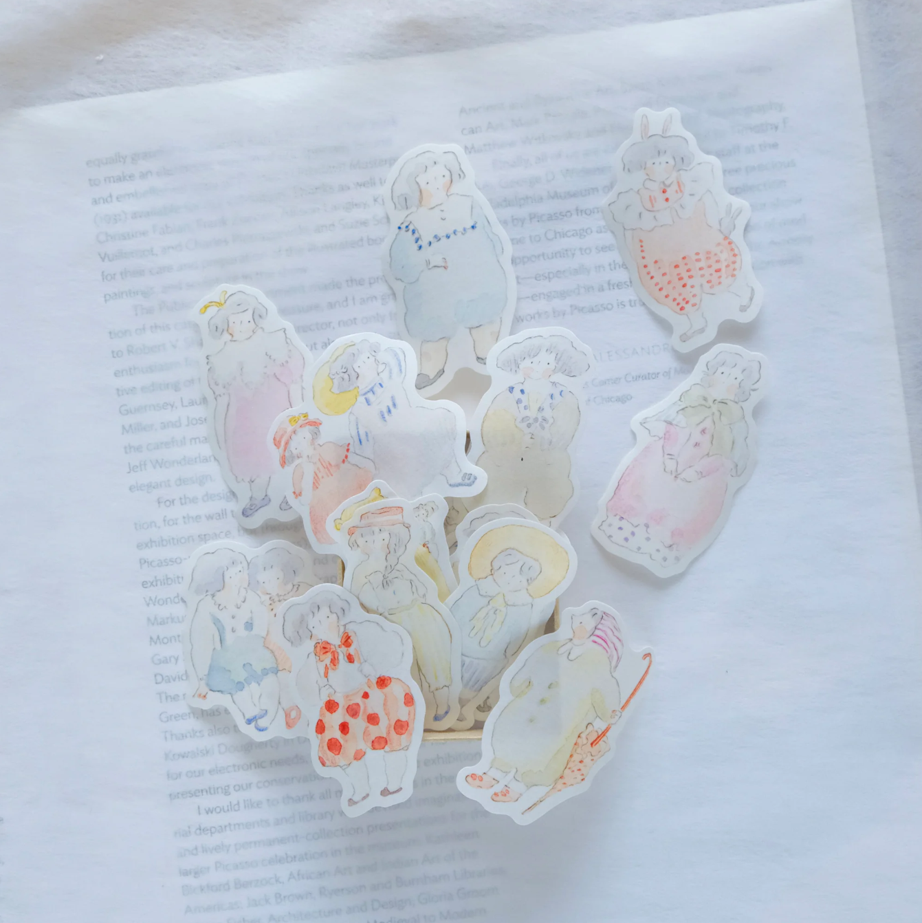 dodolulu Matchbox Flake Stickers: Vintage Dolls