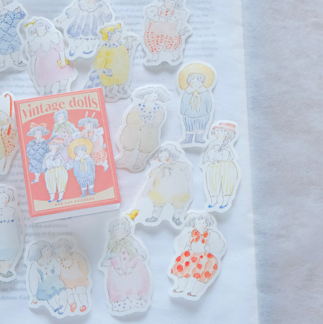 dodolulu Matchbox Flake Stickers: Vintage Dolls