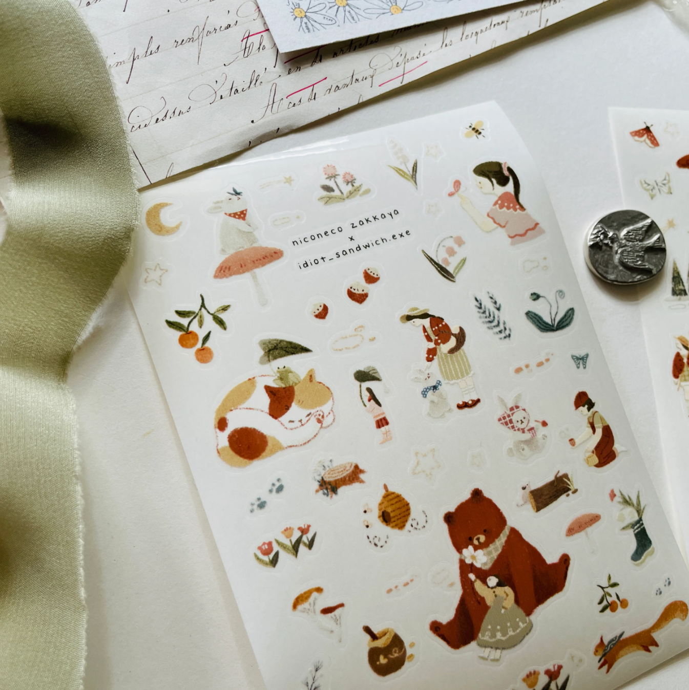 Nico Neco The Forest Whimsy PET Sticker Sheets (2 sheets)