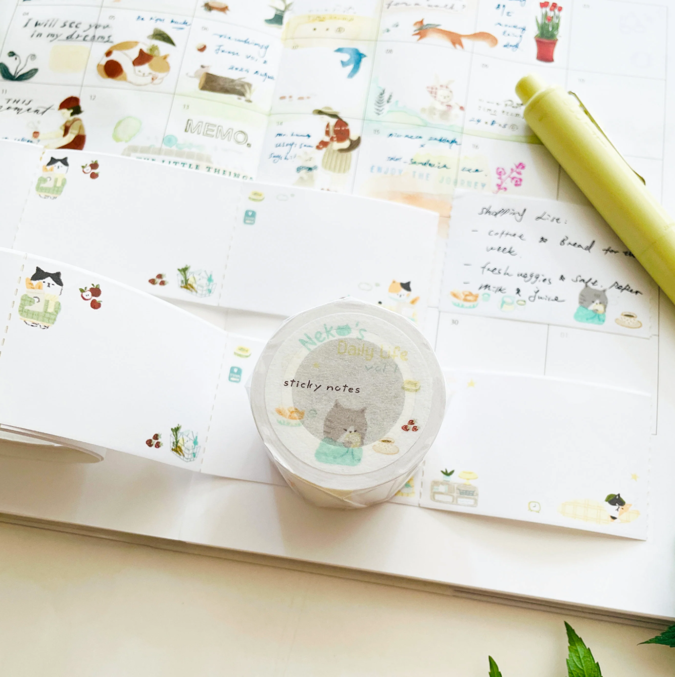 Nico Neco Daily Life Perforated Sticky Notes Vol. 1
