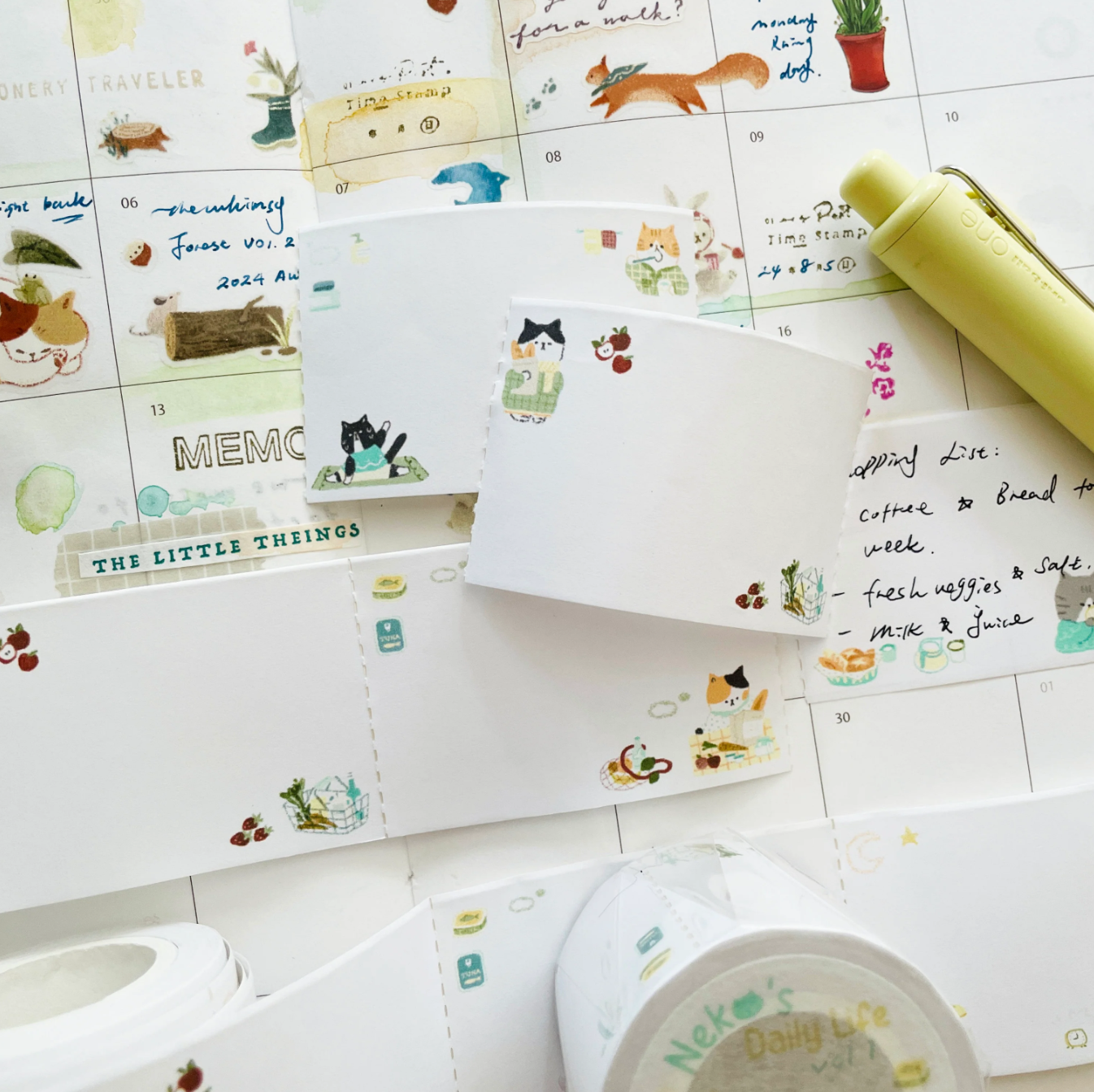Nico Neco Daily Life Perforated Sticky Notes Vol. 1