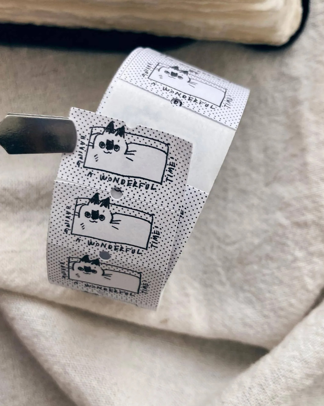 some sort of fern Cat in a Box Label Sticker Roll