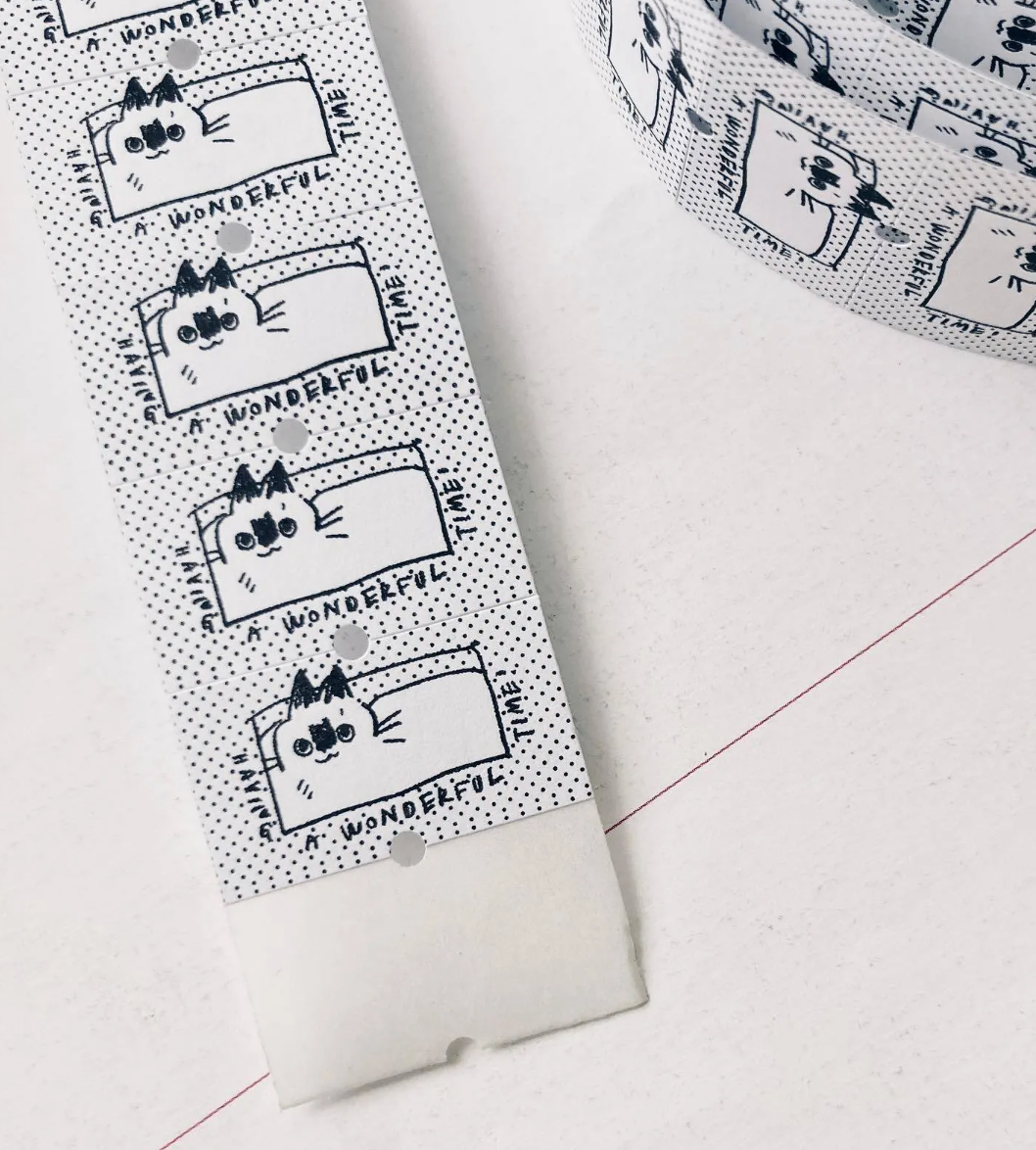 some sort of fern Cat in a Box Label Sticker Roll