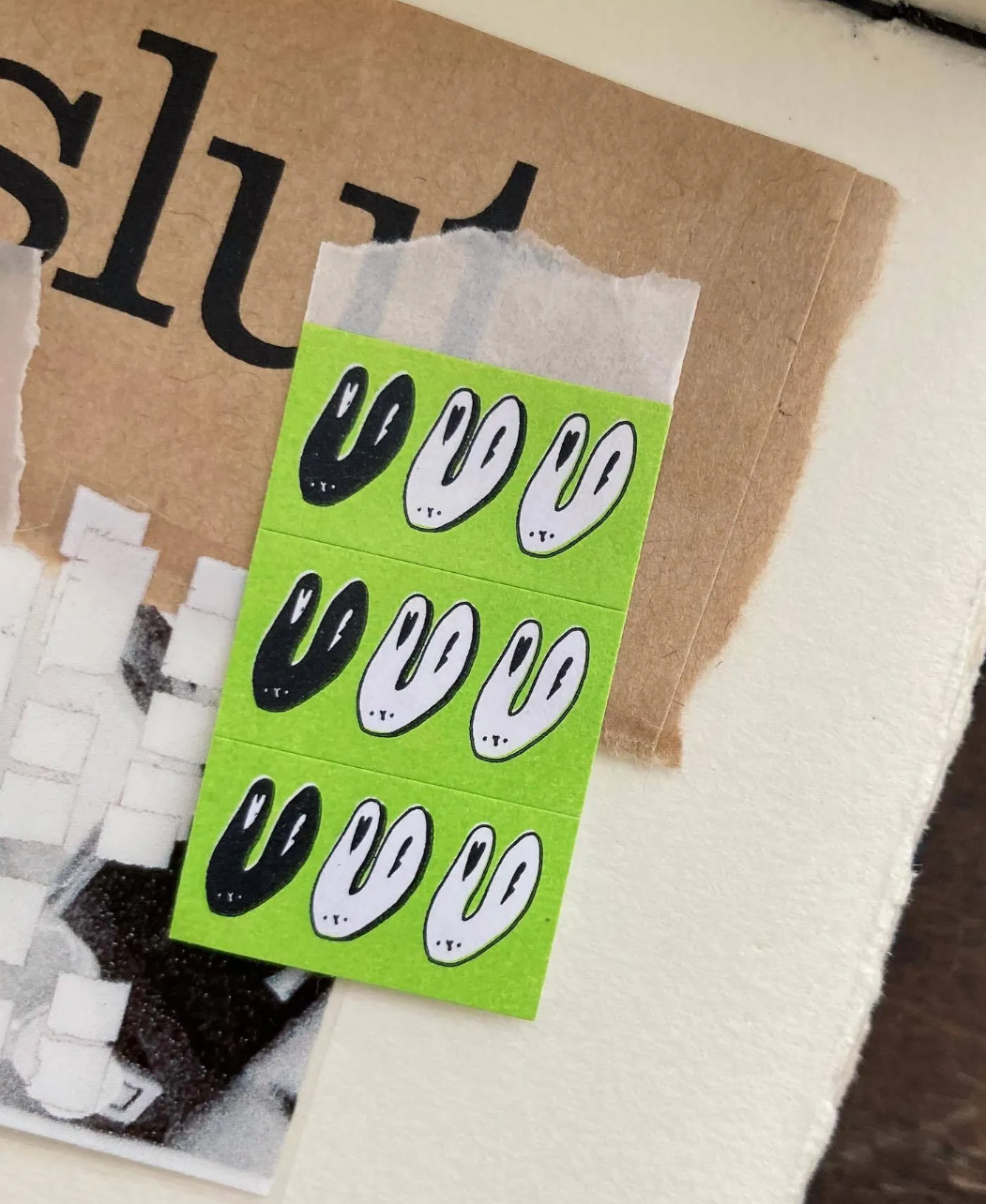 some sort of fern Me Rabbit Label Sticker Roll