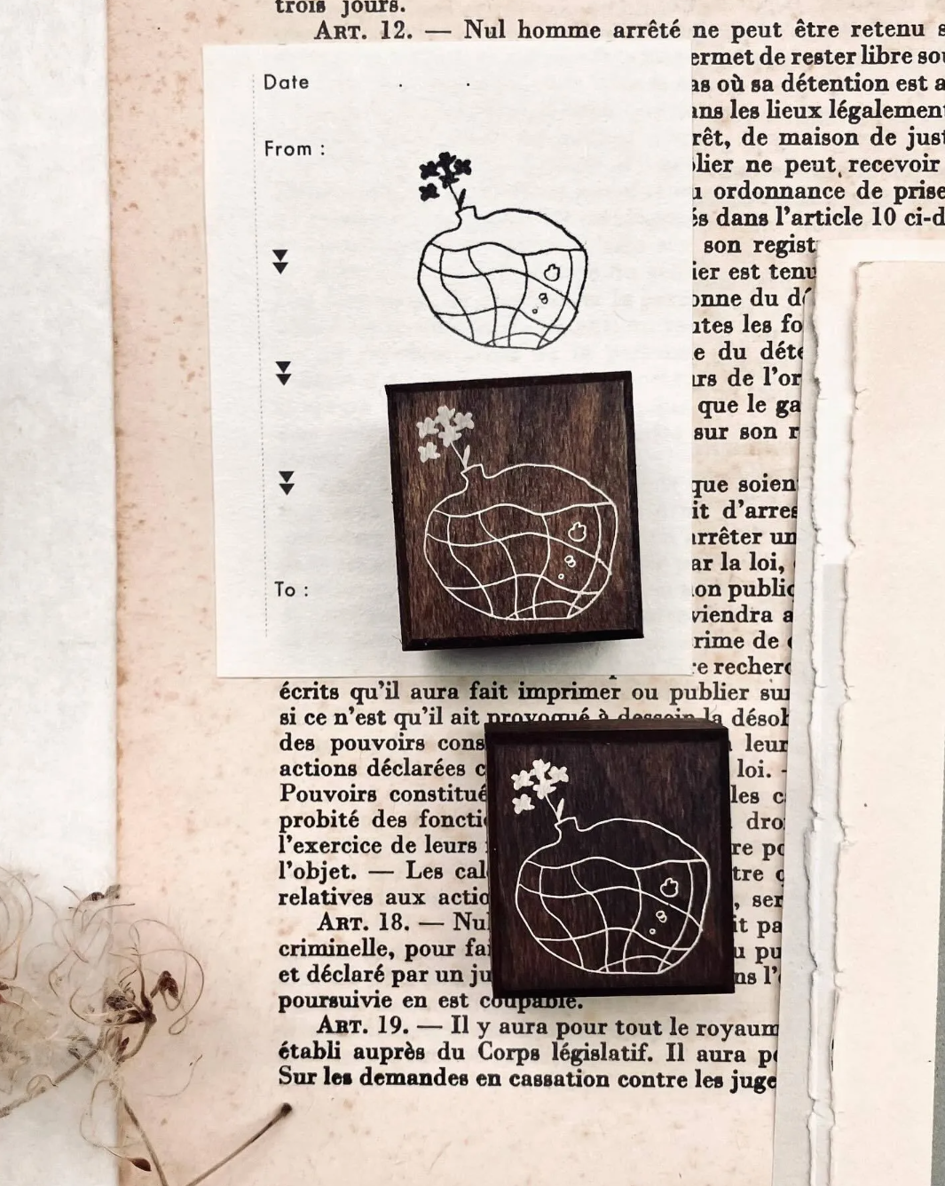 some sort of fern Bubble Flowers Rubber Stamp Series (7 designs, sold individually)