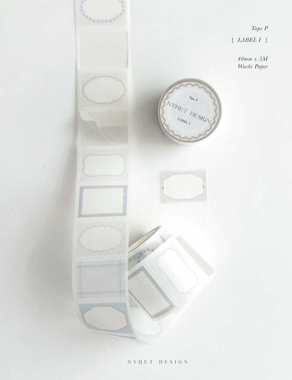 Nyret Washi Tape: P Label I