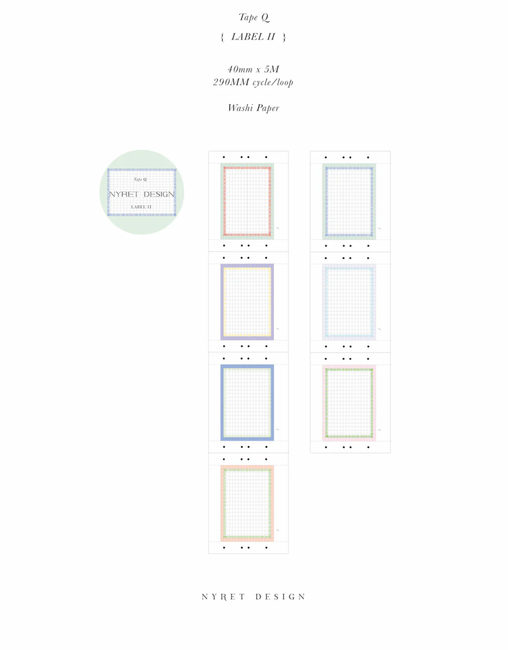 Nyret Wash Tape: Q Label II
