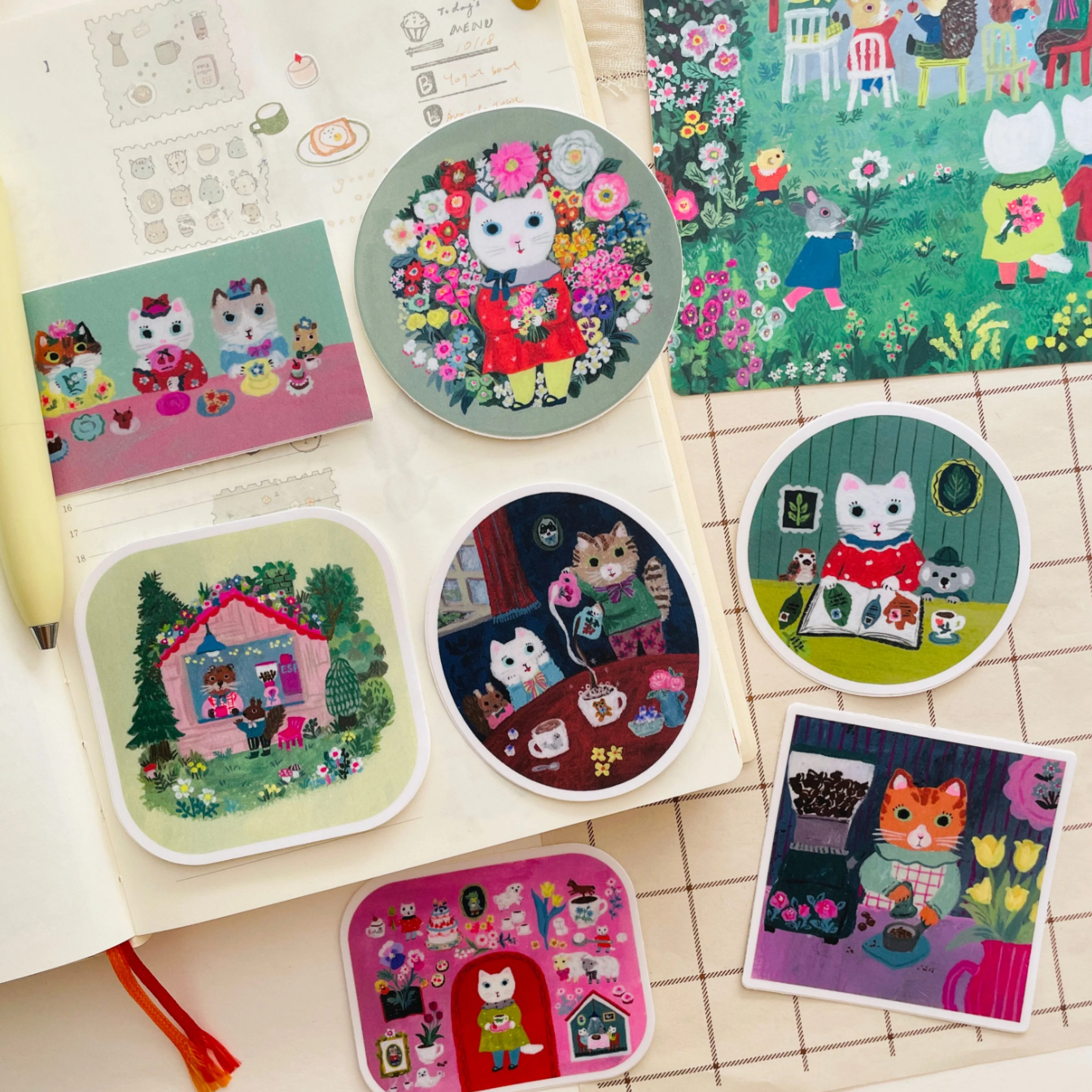 Nico Neco x Yumi Kitagishi Vinyl Sticker (6 designs, sold separately)