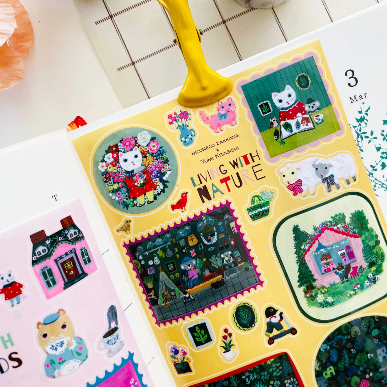 Nico Neco x Yumi Kitagishi PET Sticker: Living in Nature