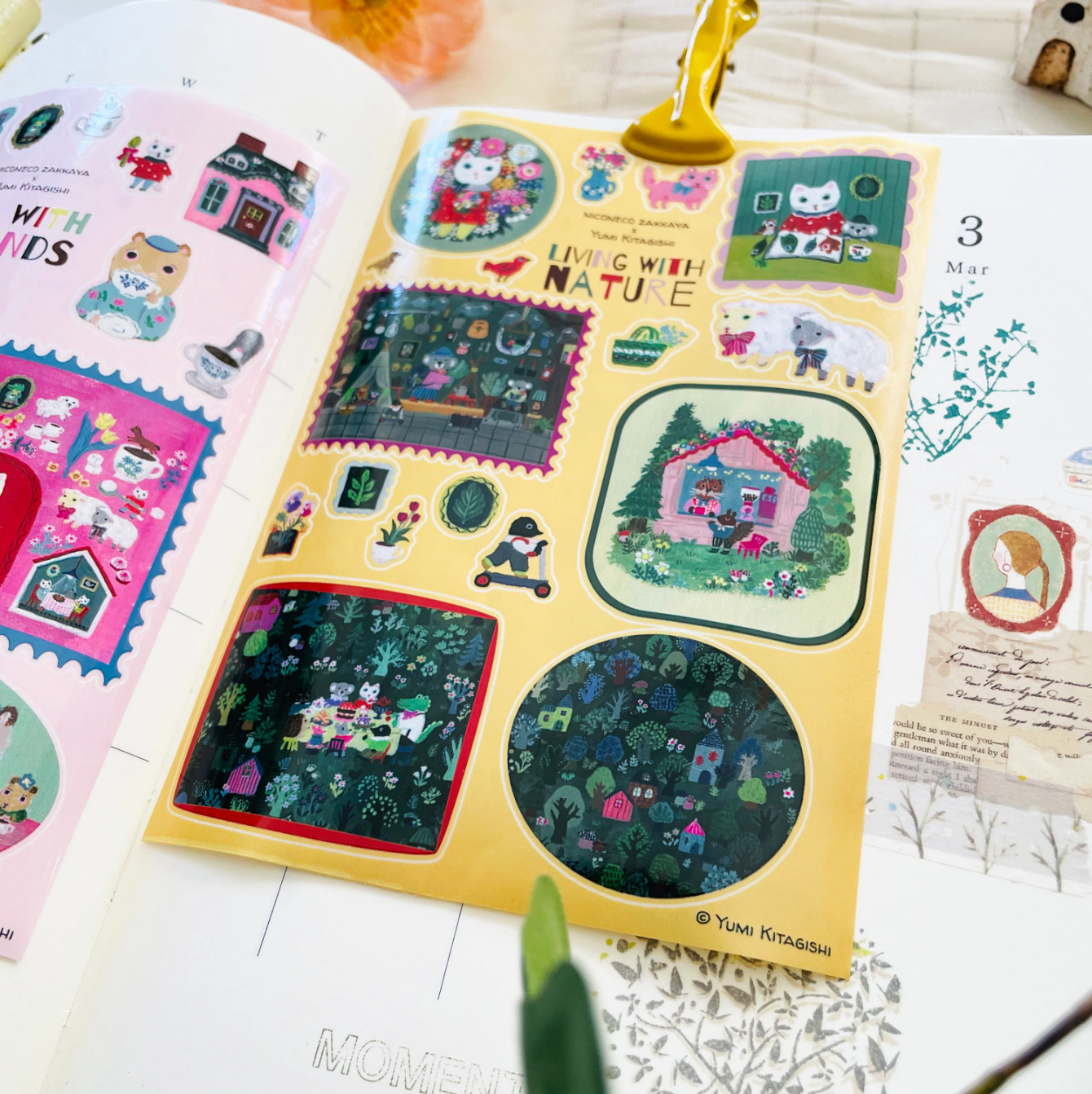Nico Neco x Yumi Kitagishi PET Sticker: Living in Nature
