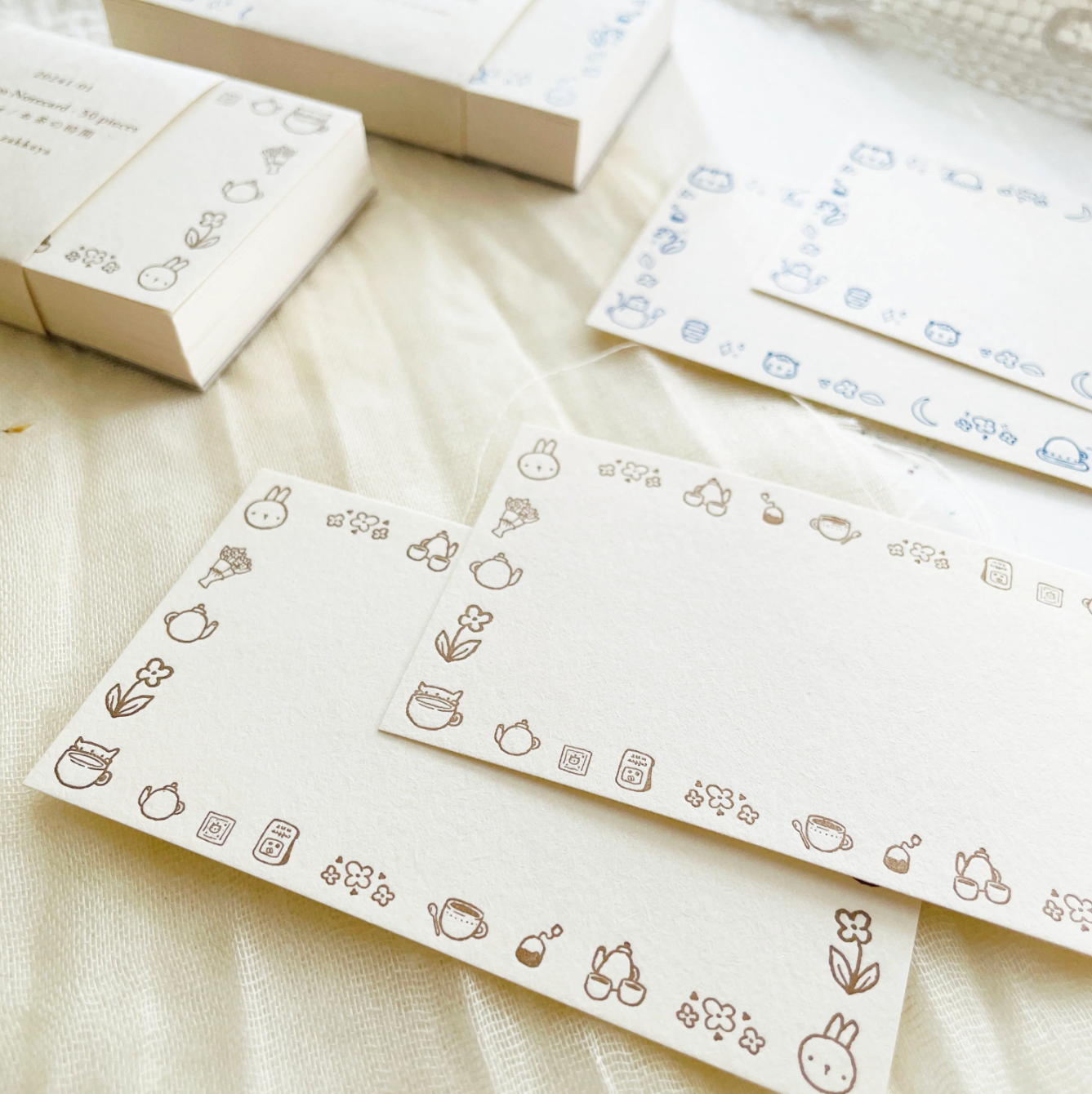 Nico Neco x Dana Ate Oatmeal Letterpress Notecard (2 Colours)