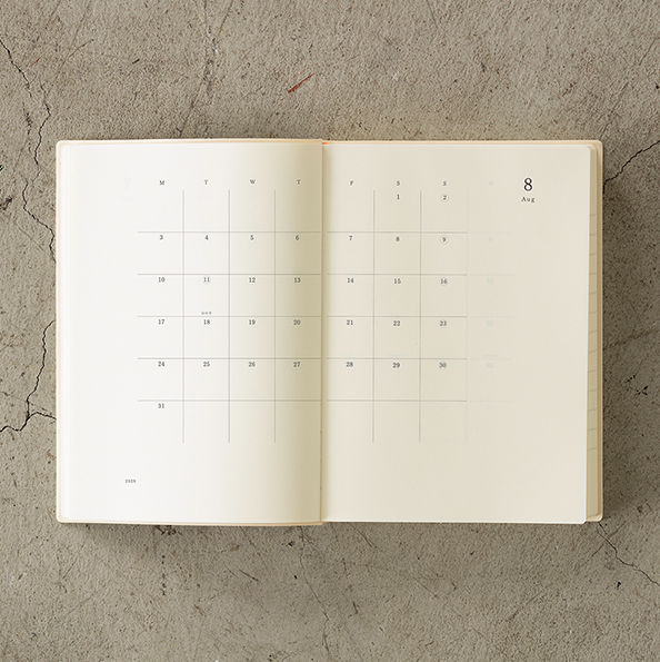 Midori 2026 MD 1 Day 1 Page Diary-A6