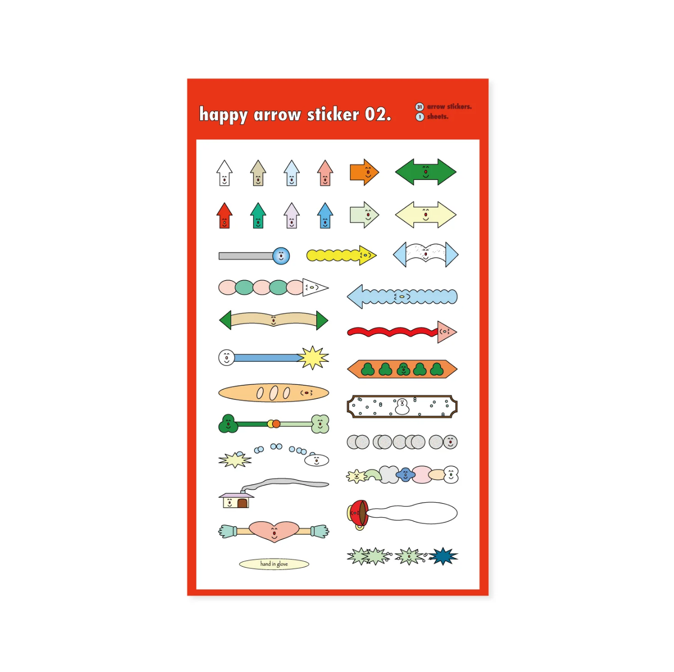 Happy Arrow Sticker 02