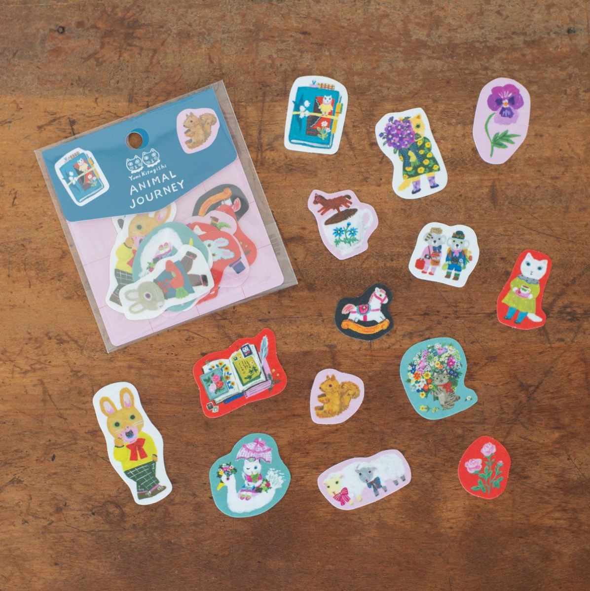 Yumi Kitagishi Flake Sticker: Animal Journey