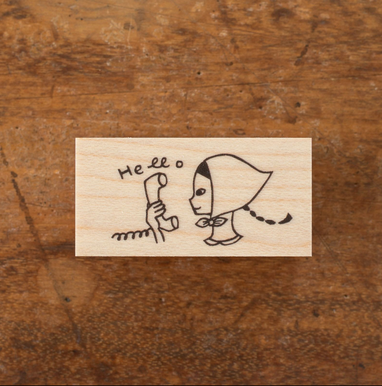 Tie Rubber Stamp: Hello