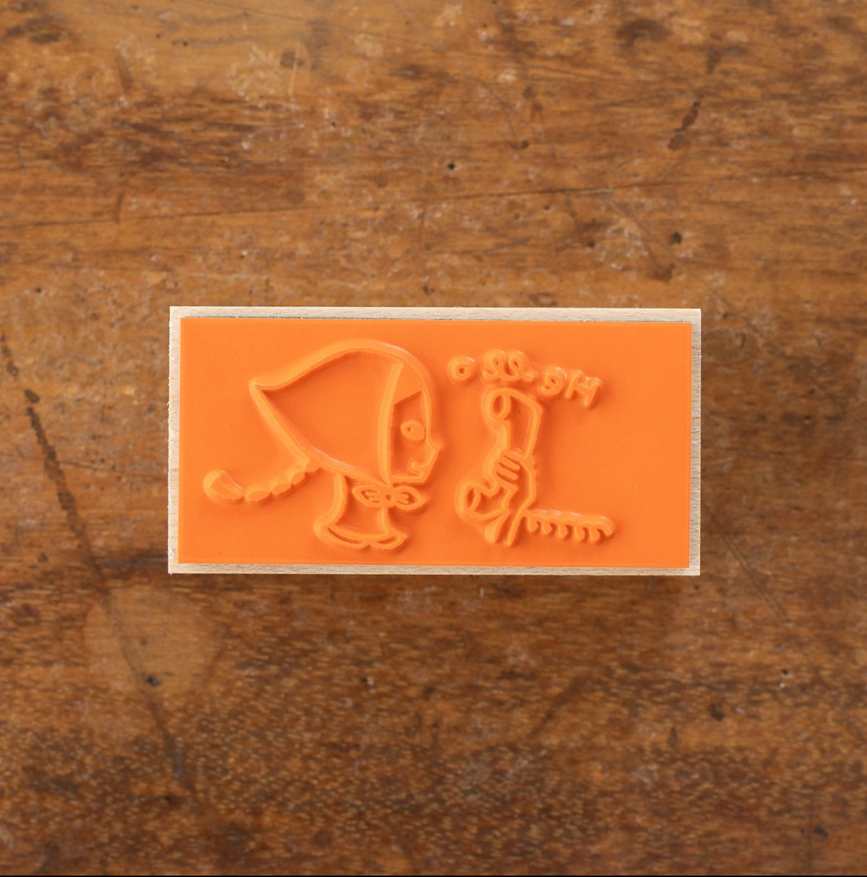 Tie Rubber Stamp: Hello