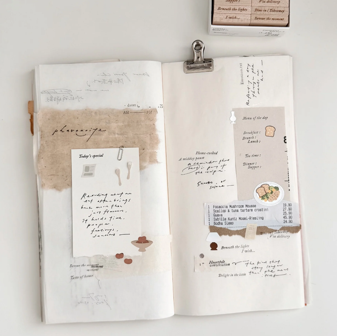 PC 9pt. (5) Tiny Text Rubber Stamps (18 types)