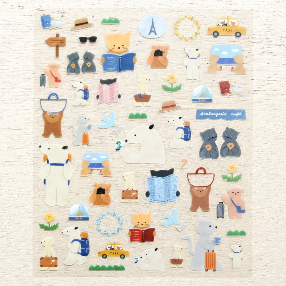 Mariko Fukuoka Sticker Sheet: Let's Go on a Trip