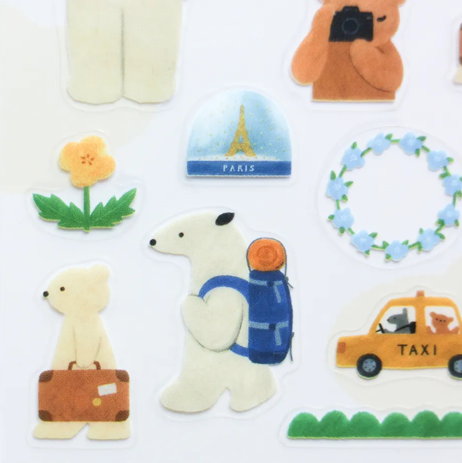 Mariko Fukuoka Sticker Sheet: Let's Go on a Trip