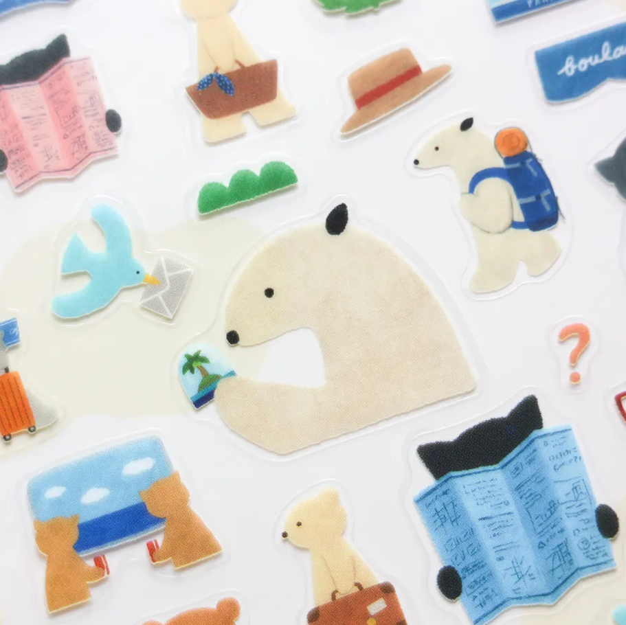 Mariko Fukuoka Sticker Sheet: Let's Go on a Trip